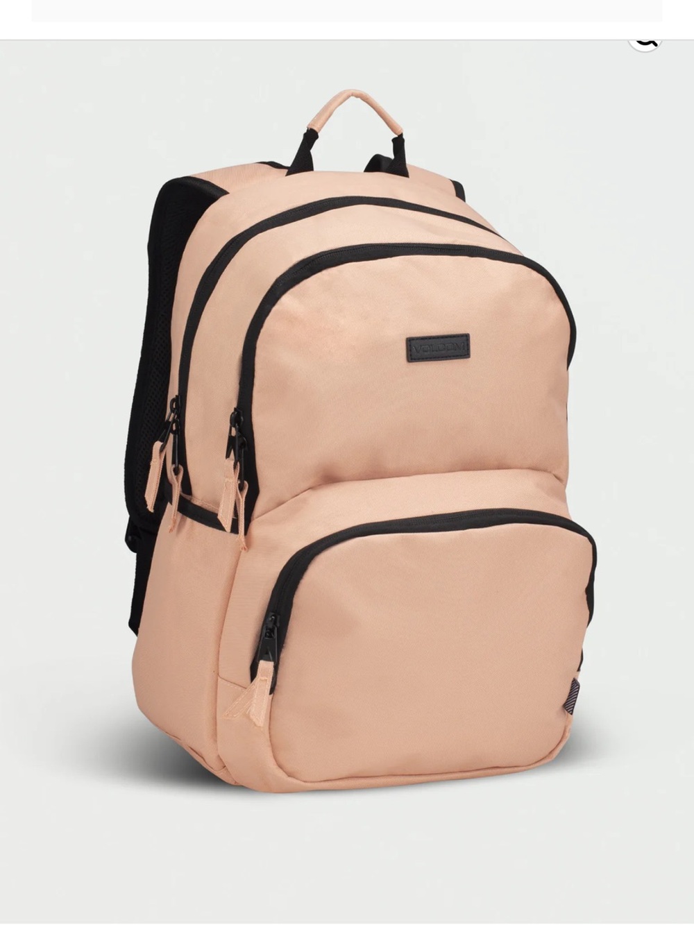 Peach Backpack with Black Trim